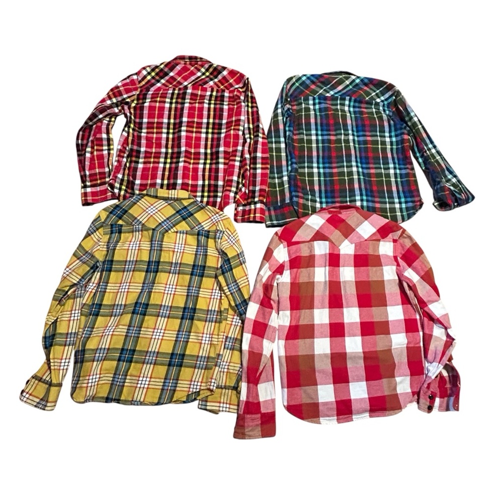 Topo Designs Plaid Flannel Shirts Lot Of 4 Mountain Sz Medium Button Down - Picture 6 of 6
